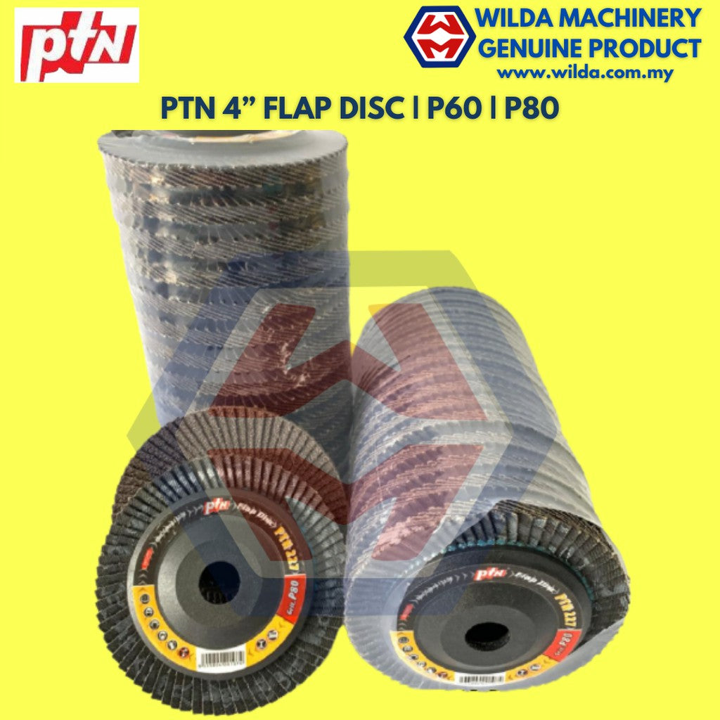 15 pcs PTN 4” FLAP DISC GRINDER FLAP DISC FLAP SANDING GRINDING DISC Flap Disc for Metal. Mata Asah Grinder.