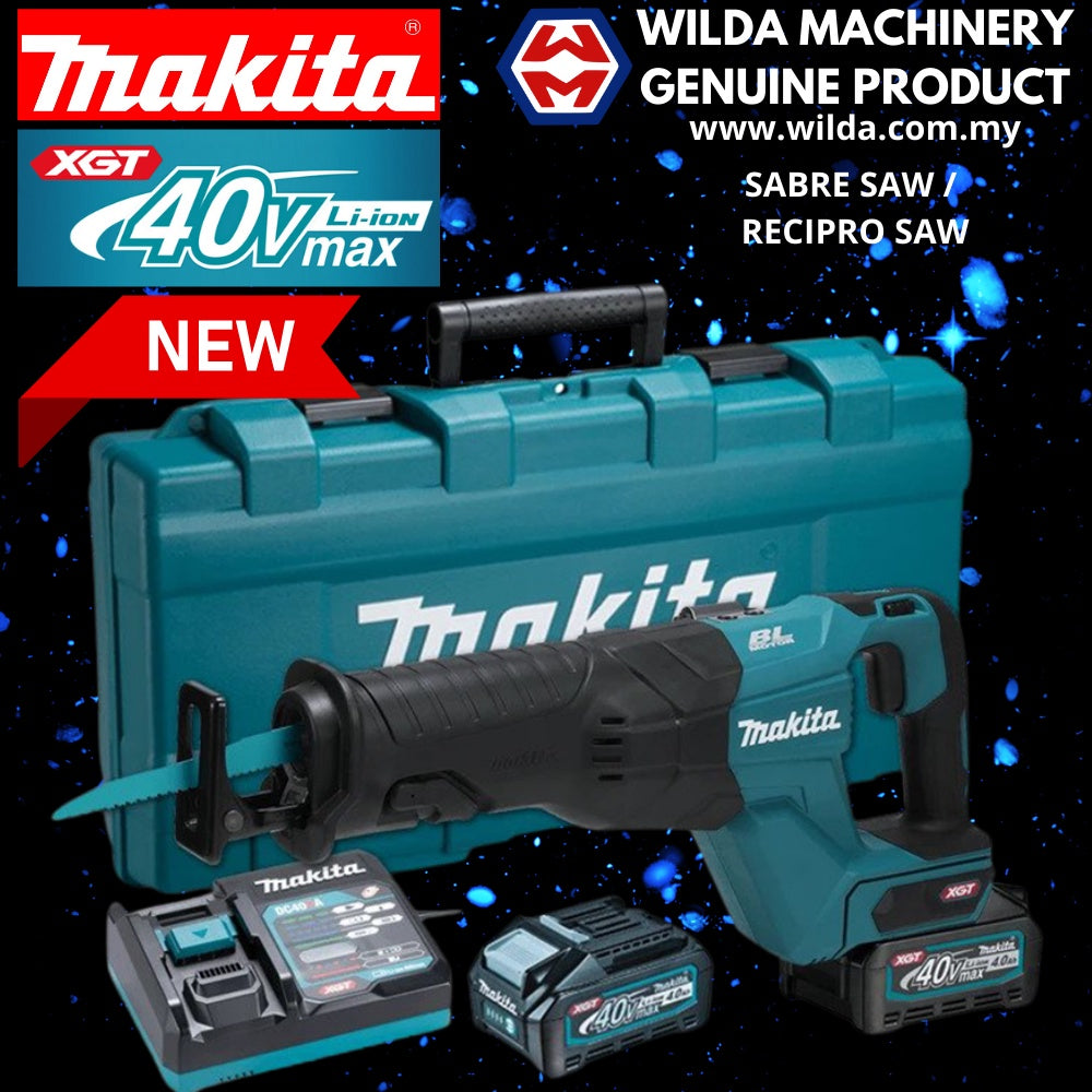 MAKITA JR001GM201 40 V 1-1/4" 32MM 無線往復鋸(含 2X40V 4.0AH 電池和 1X 快速充電器)