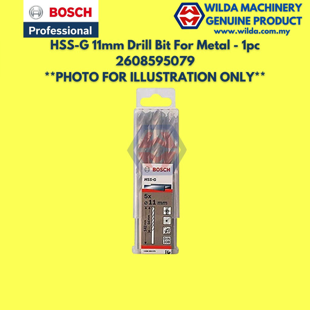 BOSCH HSS-G 6.4mm - 12mm Metal Drill Bit For Alloyed and Unalloyed Steel / Mata Tebuk Besi | WILDA MACHINERY