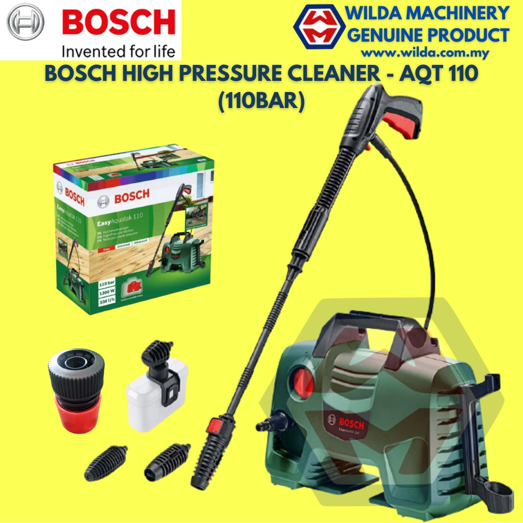 BOSCH AQUATAK 110 AQUATAK110 AQT110 AQT 110 PEMBERSIH TEKANAN TINGGI JET AIR MESIN CUCI KERETA WILDA MACHINERY CUCI KERETA