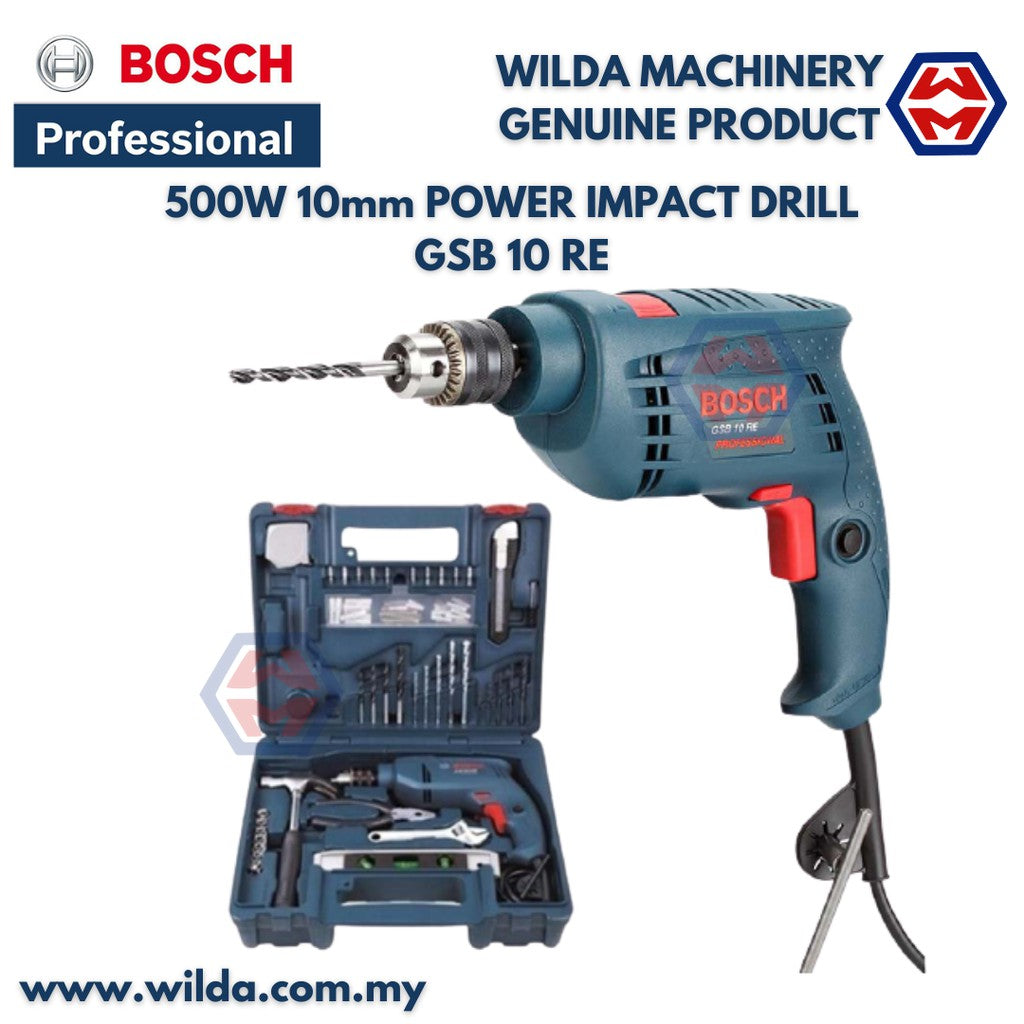 BOSCH GSB 10 RE Impact Drill Professional - 06012161L6 WILDA MACHINERY