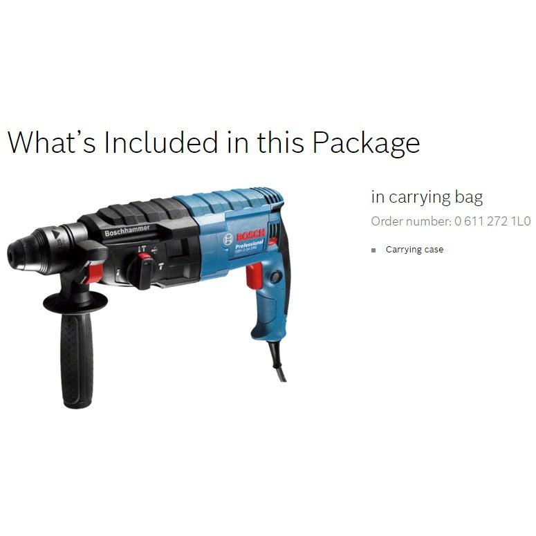 BOSCH GBH 2-24 DRE Rotary Hammer with SDS-plus (HD) - 06112721L0 WILDA MACHINERY
