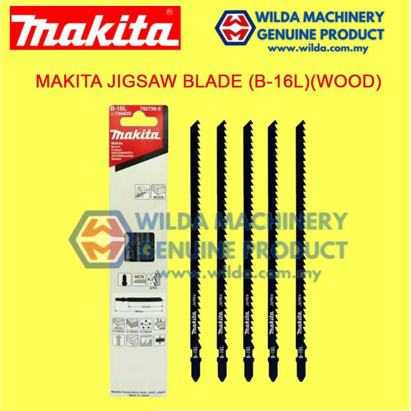 MAKITA JIGSAW BLADE (B-16L)(WOOD)(1 PKT, 5PCS)