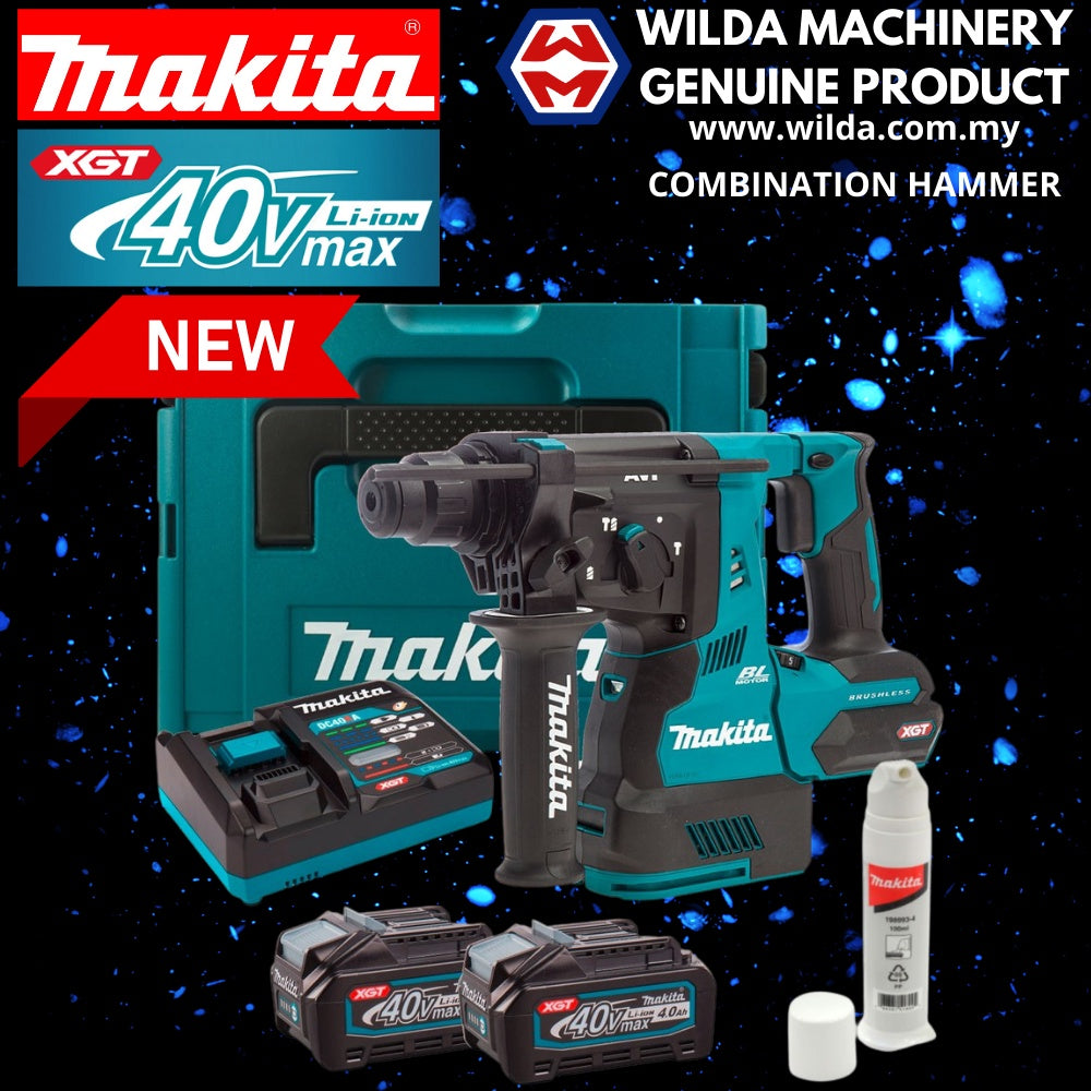 MAKITA HR003GM201 40V 28MM CORDLESS ROTARY HAMMER (C/W 2X40V 4.0Ah BATTERY & 1XCHARGER)
