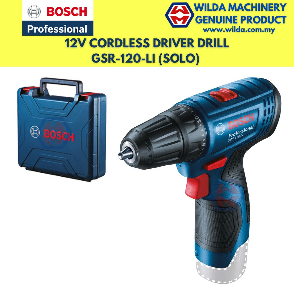 Bosch GSR120-LI GEN II Cordless Drill/Driver SOLO or Battery Charger Set WILDA MACHINERY