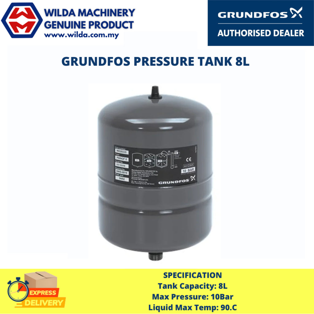 Tangki Tekanan Grundfos (8L) / GT-H-8 PN10 G1 V
