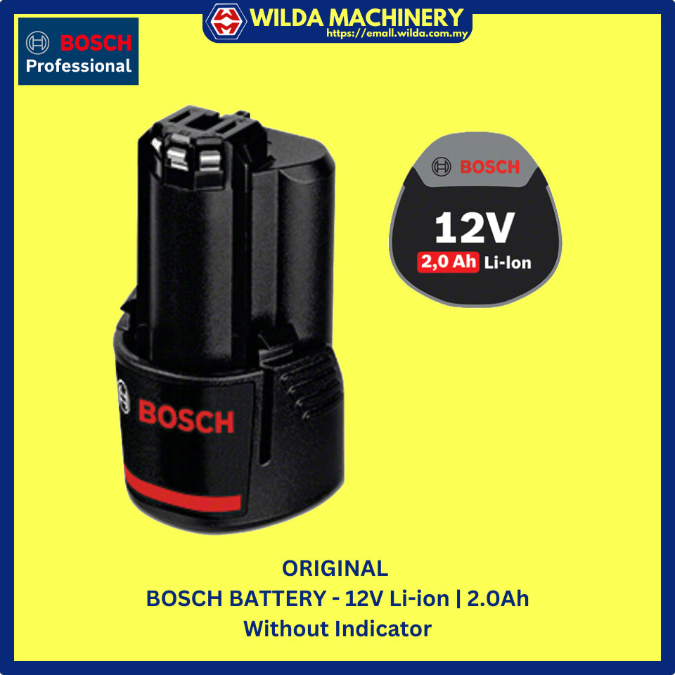 ORIGINAL | GENUINE - BOSCH BATTERY 12V, 18V - WITH WARRANTY