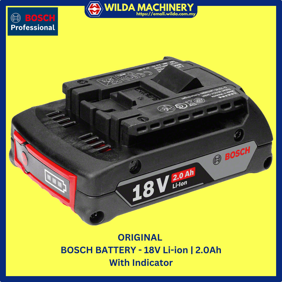 ORIGINAL | GENUINE - BOSCH BATTERY 12V, 18V - WITH WARRANTY