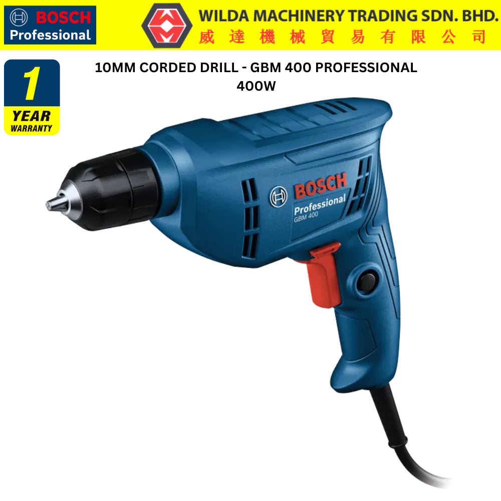 Bosch GBM400 GBM 400 旋轉鑽電動手鑽機 Mesin Elektrik Gerudi 鑽 Kayu 鋁 06011C10L0