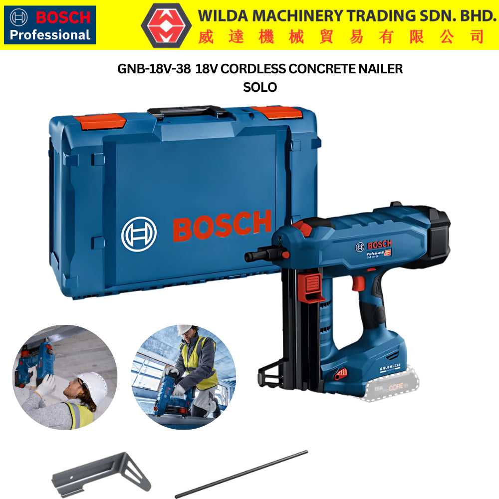 Bosch GNB18V-38-SOLO Cordless Concrete Nailer 18V | 3-38mm