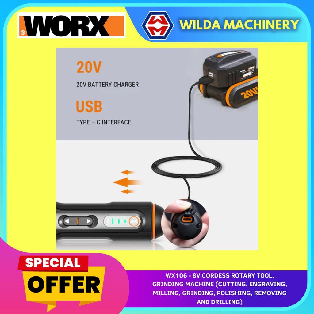 WORX WX106 8V 無線旋轉工具