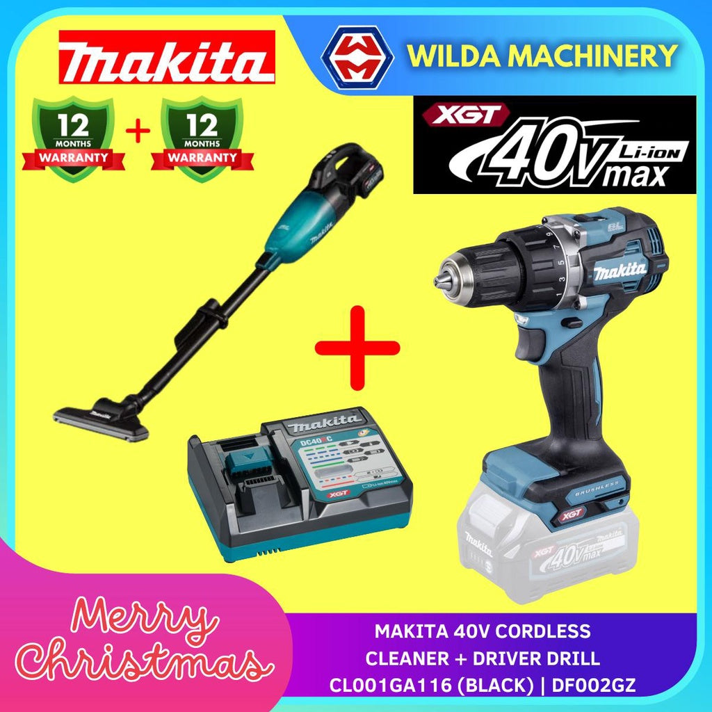MAKITA 40V CORDLESS CLEANER VACUUM DRIVER DRILL CL001GA116