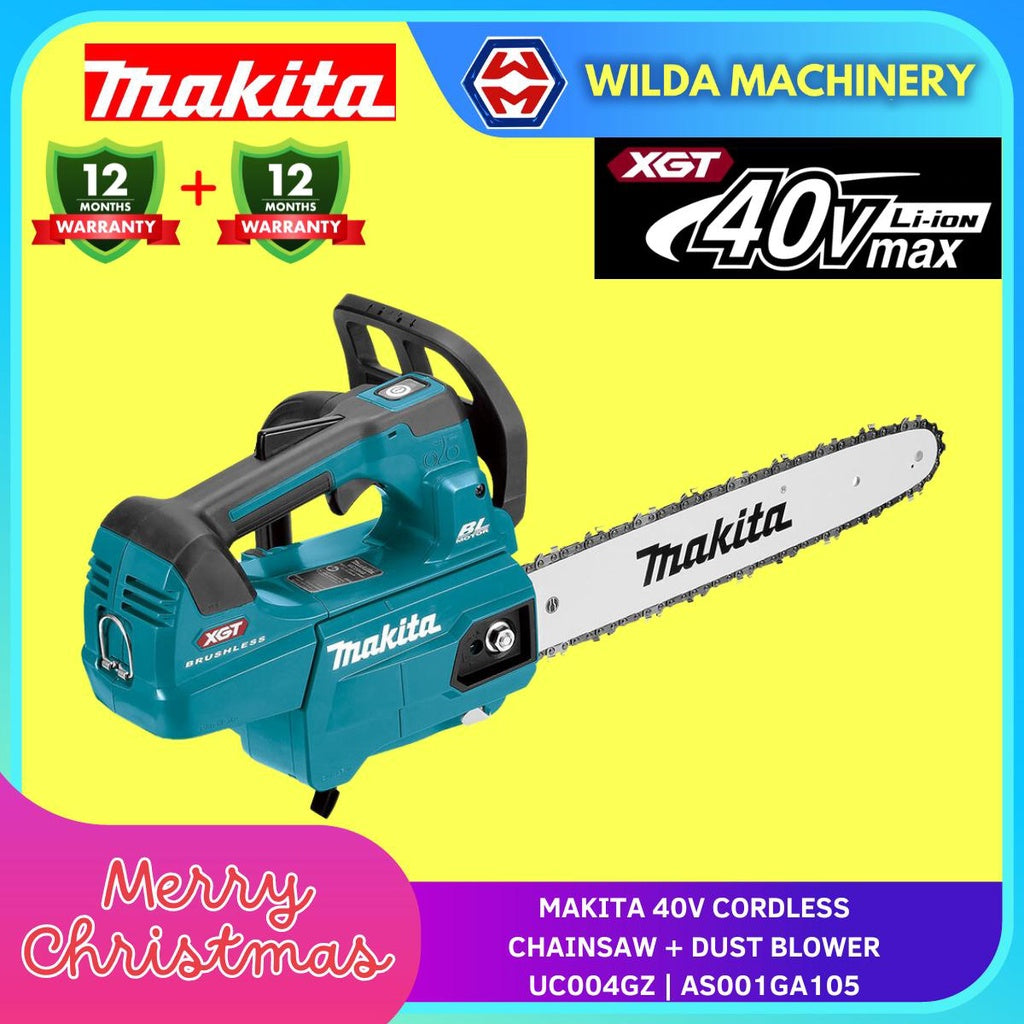 MAKITA 40V CORDLESS CHAINSAW + DUST BLOWER UC004GZ | AS001GA105
