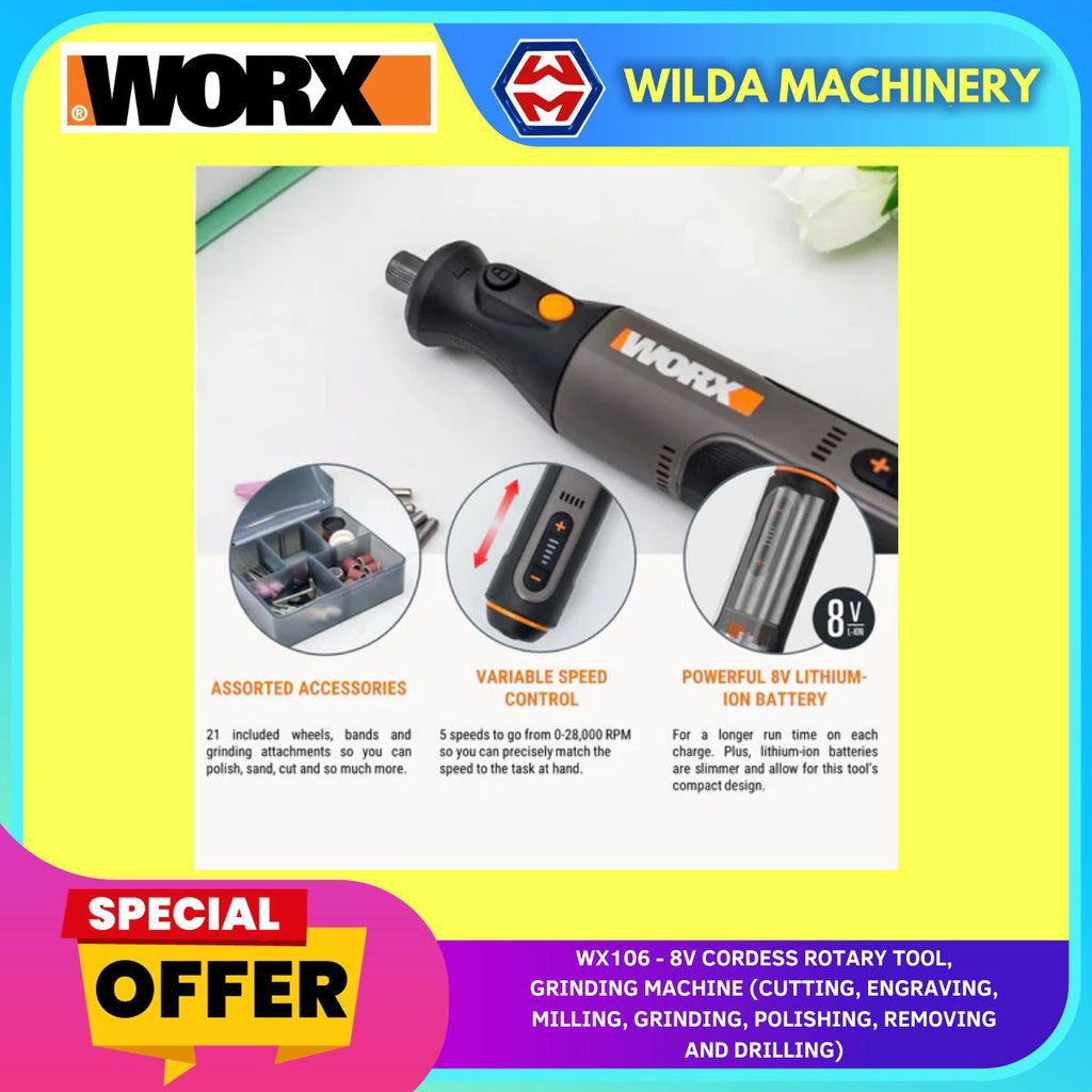 WORX WX106 8V 無線旋轉工具