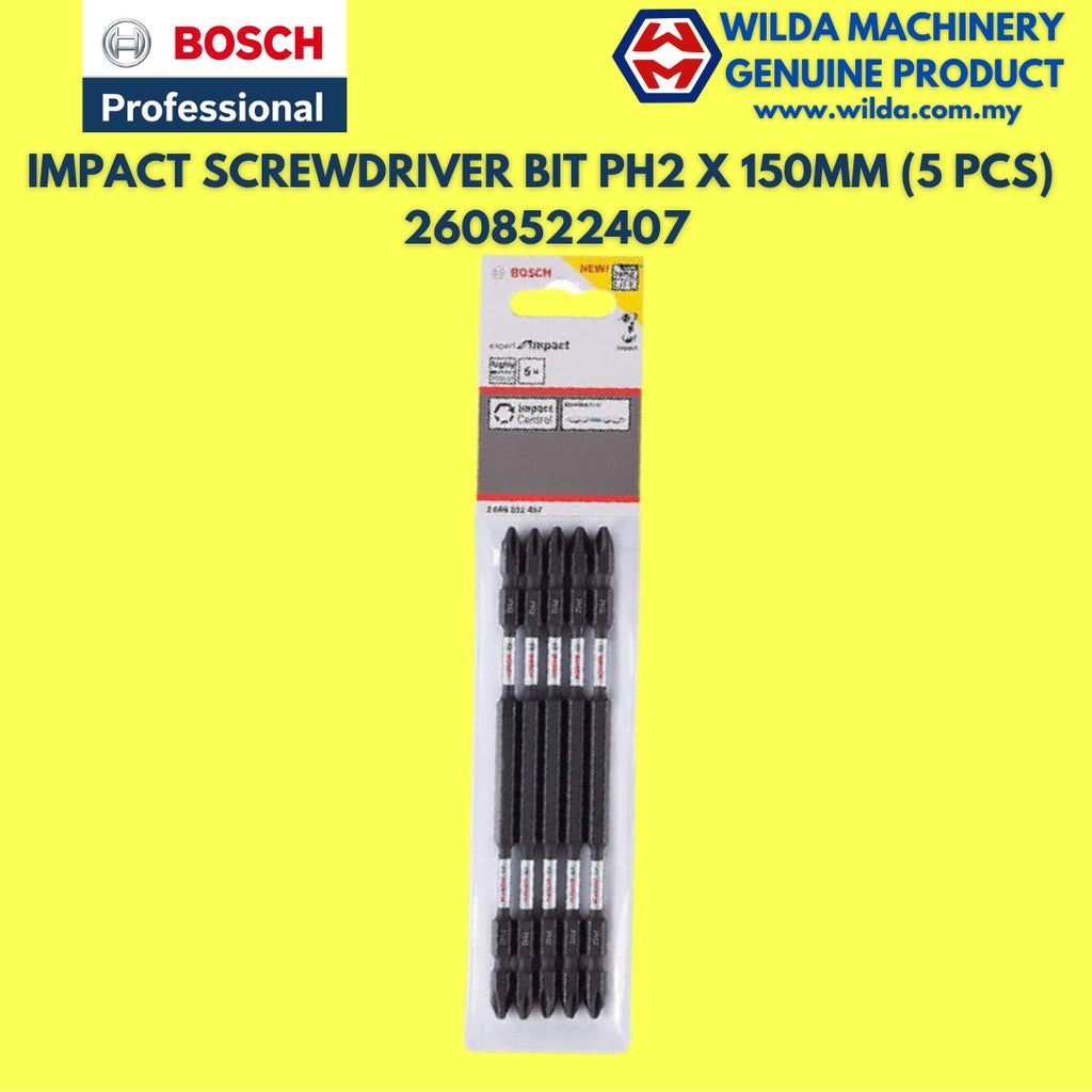 BOSCH Tax Single / High Stretch Power Ph2 Screwdriver Head Set 150mm 2608522407 High