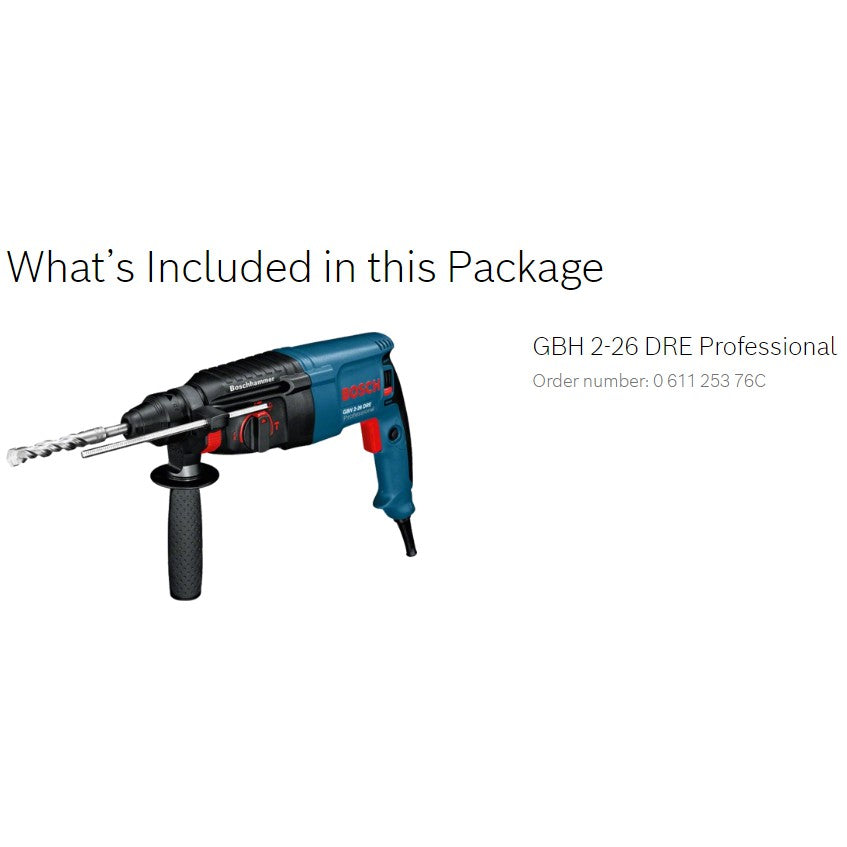 BOSCH GBH 2-26 DRE Rotary Hammer 061125376C WILDA MACHINERY