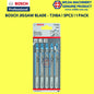 BOSCH JIGSAW BLADE FOR WOOD OR METAL(CARD)~T101AO WOOD,T118A METAL,T118B METAL,T144D WOOD,T244D WOOD,T308B