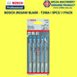 BOSCH JIGSAW BLADE FOR WOOD OR METAL(CARD)~T101AO WOOD,T118A METAL,T118B METAL,T144D WOOD,T244D WOOD,T308B