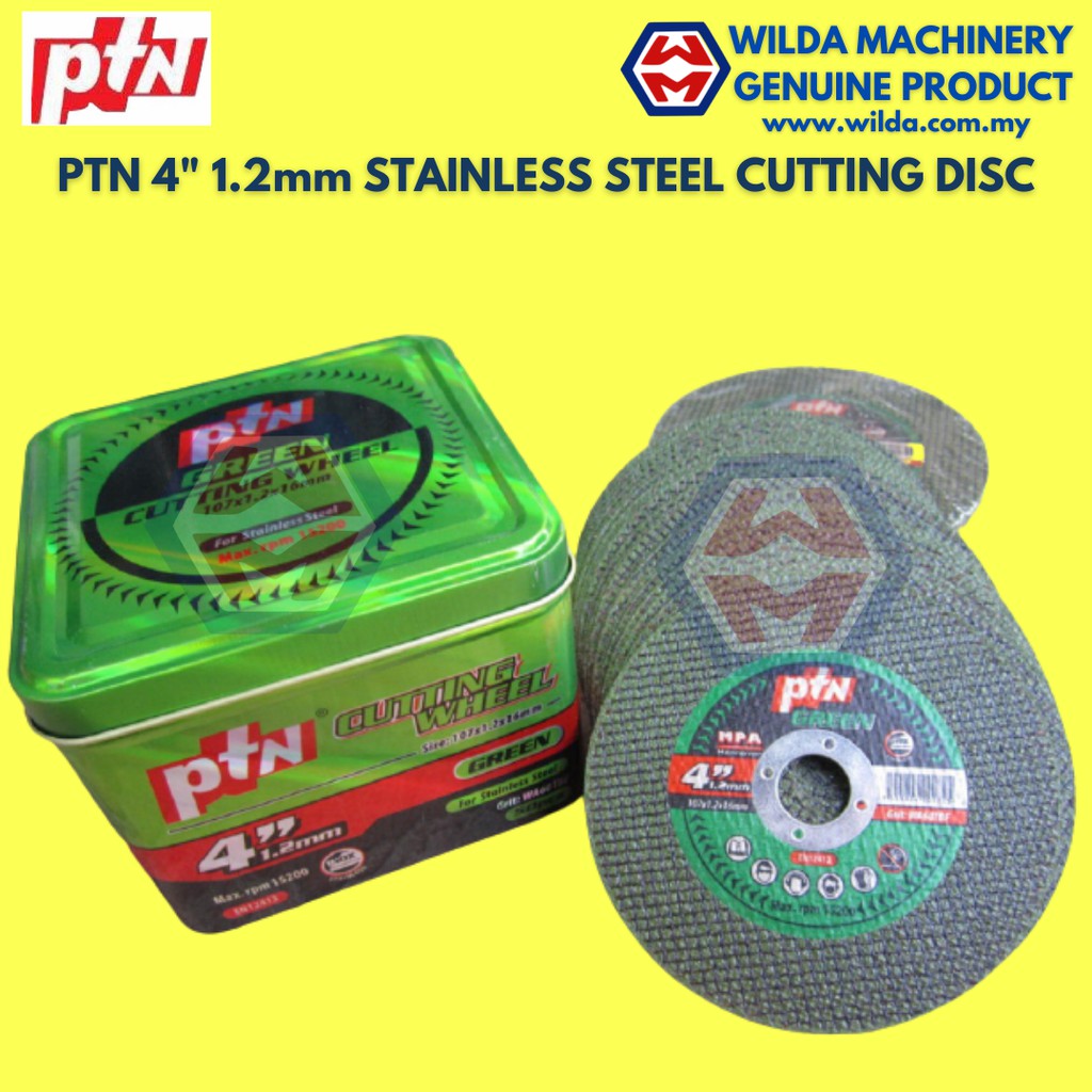 PTN 4" PTN CUTTING DISC (GREEN) MATA POTONG STAINLESS STEEL (1Box, 50Pc)