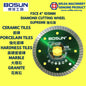 BOSUN F5CE 4" 105MM DIAMOND CUTTING WHEEL SUPREME 強化版 | WILDA MACHINERY