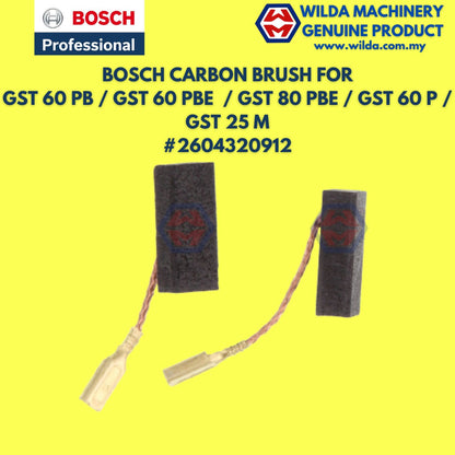 BOSCH CARBON BRUSH UNTUK GST 60 PB / GST 60 PBE / GST 80 PBE / GST 60 P / GST 25 M #2604320912 | JENTERA WILDA