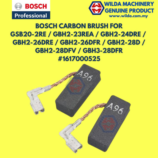 BOSCH CARBON BRUSH FOR #1617000525 / GBH2-24DRE /  GBH2-26DRE / GBH2-26DFR / GBH2-28D / GBH2-28DFV / GBH3-28D