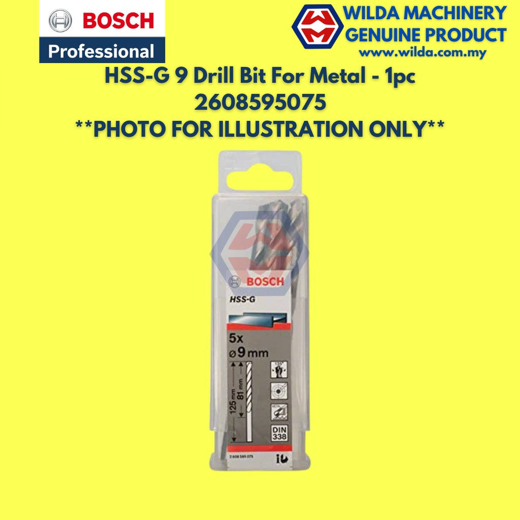 BOSCH HSS-G 6.4mm - 12mm Metal Drill Bit For Alloyed and Unalloyed Steel / Mata Tebuk Besi | WILDA MACHINERY