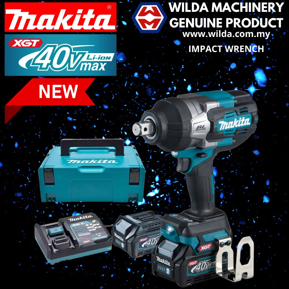 MAKITA TW001GM201 40V 3/4" 19MM CORDLESS BRUSHLESS IMPACT WRENCH(C/W 2X 40V 4.0AH BATTERY & 1X FAST CHARGER)