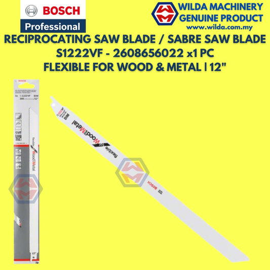 Bosch Sabre Saw Blade S1222VF For Metal 5pcs 2608656022 | WILDA MACHINERY