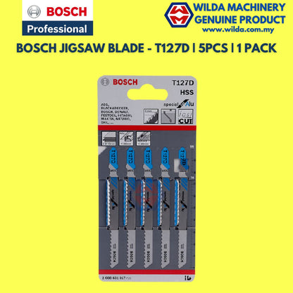 BOSCH JIGSAW BLADE FOR WOOD OR METAL(CARD)~T101AO WOOD,T118A METAL,T118B METAL,T144D WOOD,T244D WOOD,T308B