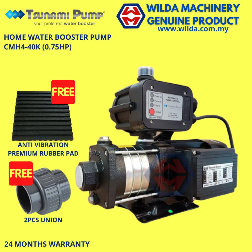 TSUNAMI CMH4-40K Home Pump Water Pumps (1.0hp)(Free Rubber Pad) WILDA ...