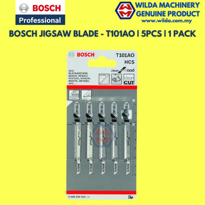 BOSCH JIGSAW BLADE FOR WOOD OR METAL(CARD)~T101AO WOOD,T118A METAL,T118B METAL,T144D WOOD,T244D WOOD,T308B