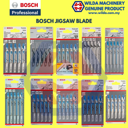 BOSCH JIGSAW BLADE FOR WOOD OR METAL(CARD)~T101AO WOOD,T118A METAL,T118B METAL,T144D WOOD,T244D WOOD,T308B