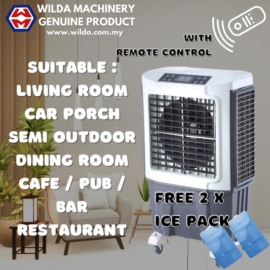 [Ready stock] MITSU 45L | 60L | 100L | 150L Air Cooler 3 Speed Adjustable Remote Control Portable Air Conditioner 冷風扇