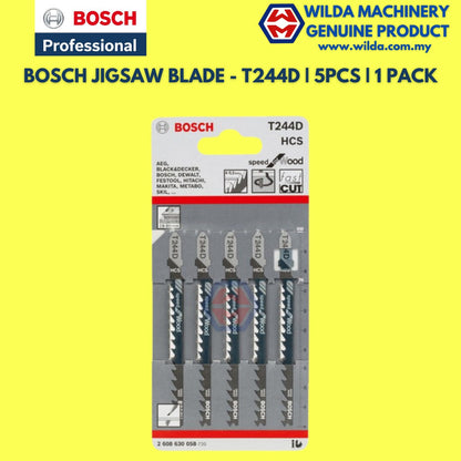 BOSCH JIGSAW BLADE FOR WOOD OR METAL(CARD)~T101AO WOOD,T118A METAL,T118B METAL,T144D WOOD,T244D WOOD,T308B