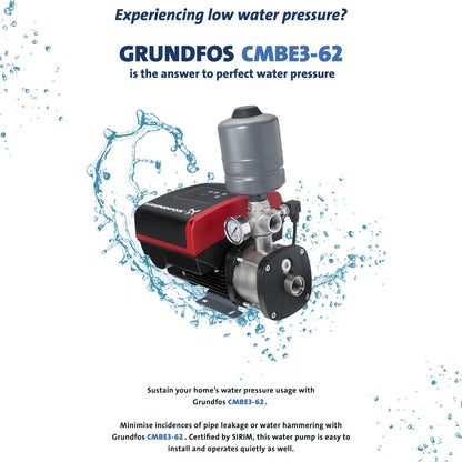 Grundfos CMBE3-62 Pam Penggalak Tekanan Air Rumah