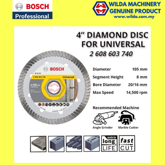 4in105mm Segment Universal Bosch Diamond Disc 2608603740