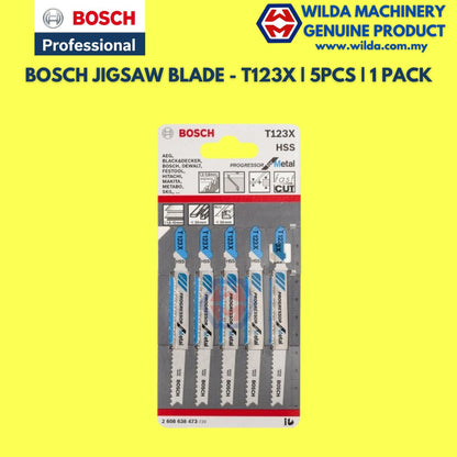 BOSCH JIGSAW BLADE FOR WOOD OR METAL(CARD)~T101AO WOOD,T118A METAL,T118B METAL,T144D WOOD,T244D WOOD,T308B