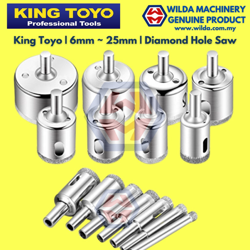 King Toyo Heavy Duty Diamond Hole Saw For Cutting Marble , Tile , Glass