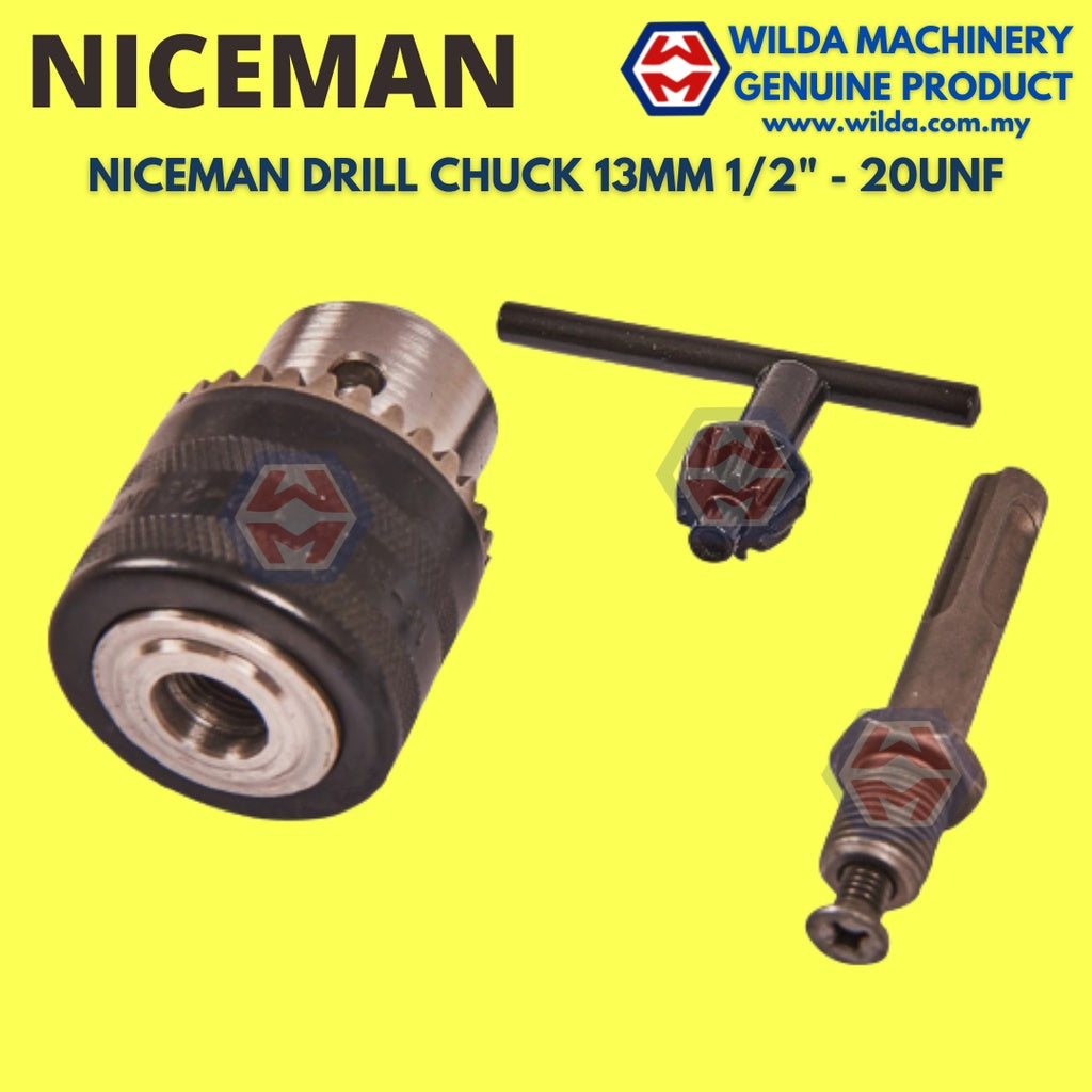 NICEMAN Drill Chuck Key Set. Chuck & Key for Machine. 3pcs Drill Chuck & Key. 1/2 (13mm) POWER TOOLS Chuck Key 13mm