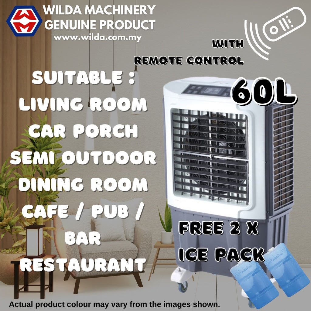 [Ready stock] MITSU 45L | 60L | 100L | 150L Air Cooler 3 Speed Adjustable Remote Control Portable Air Conditioner 冷風扇