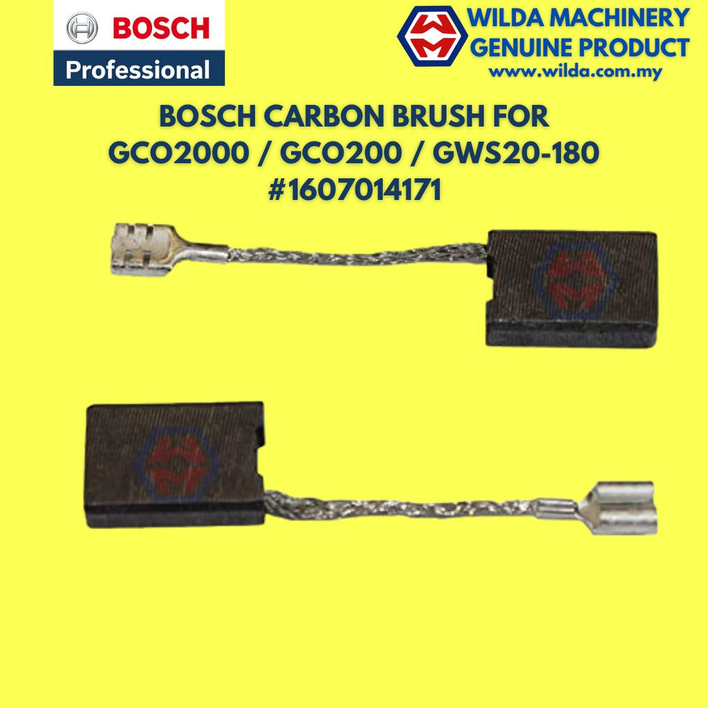 BOSCH CARBON BRUSH FOR GCO2000 / GCO200 / GWS20-180 #1607014171 | WILDA MACHINERY