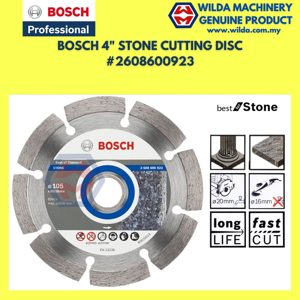 Bosch Diamond Cutting Disc (105mm) Best for Stone - 2608600923