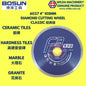 BOSUN 6027 4" 105MM DIAMOND CUTTING WHEEL CLASSIC 經典版 | WILDA MACHINERY