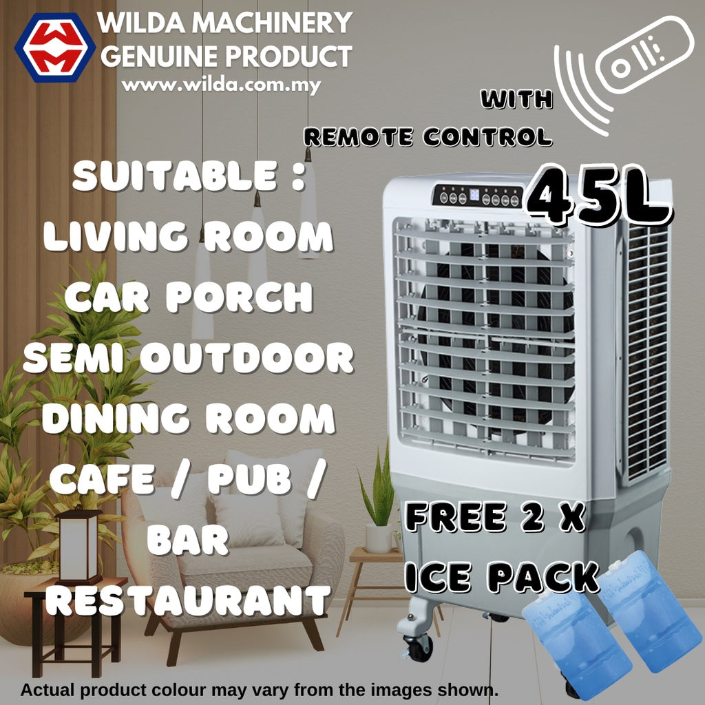 [Ready stock] MITSU 45L | 60L | 100L | 150L Air Cooler 3 Speed Adjustable Remote Control Portable Air Conditioner 冷風扇