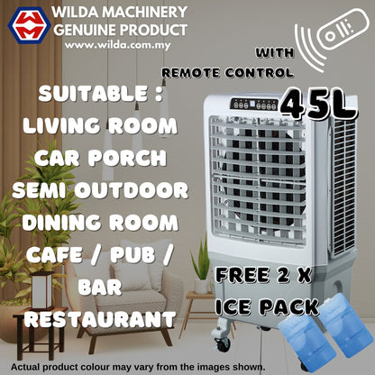 [Ready stock] MITSU 45L | 60L | 100L | 150L Air Cooler 3 Speed Adjustable Remote Control Portable Air Conditioner 冷風扇