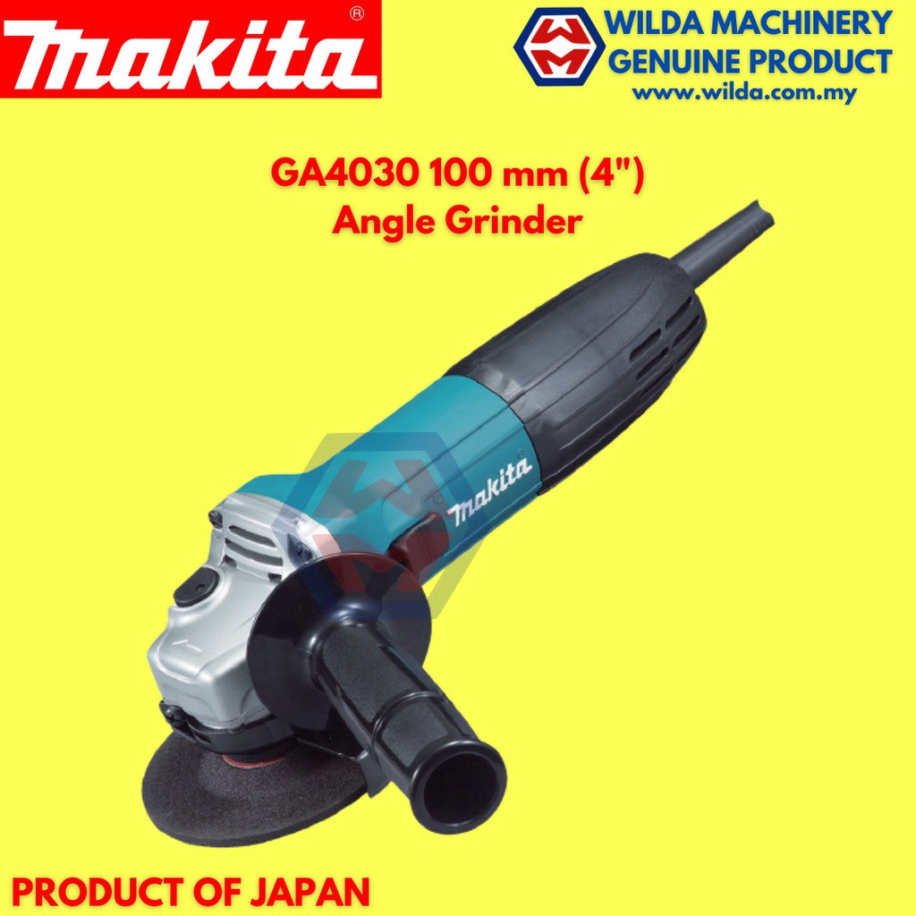 Makita GA4030 4" 100mm Angle Grinder 720w Mesin Pencanai Original | WILDA MACHINERY | WILDA MACHINERY