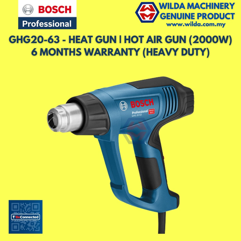 Bosch GHG20-63 Kit Hot Air Gun (6 Months Warranty) GHG 20-63 | WILDA MACHINERY