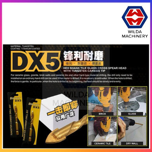 DISCCUT 1 PC 6mm Mata Gerudi Serbaguna DX5 | Mata Gerudi Tungsten Carbide WILDA MACHINERY