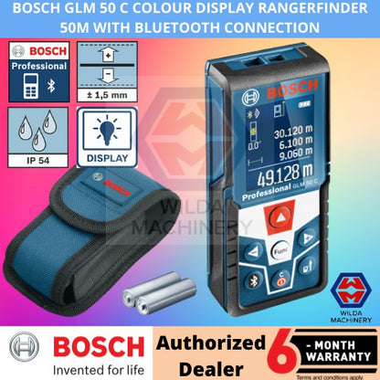 Bosch GLM50C Laser Measure Professional dengan Fungsi Bluetooth WILDA MACHINERY